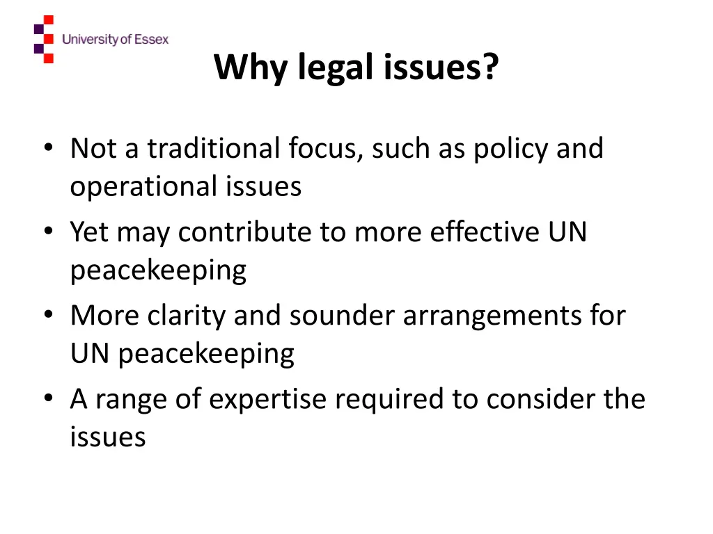 why legal issues