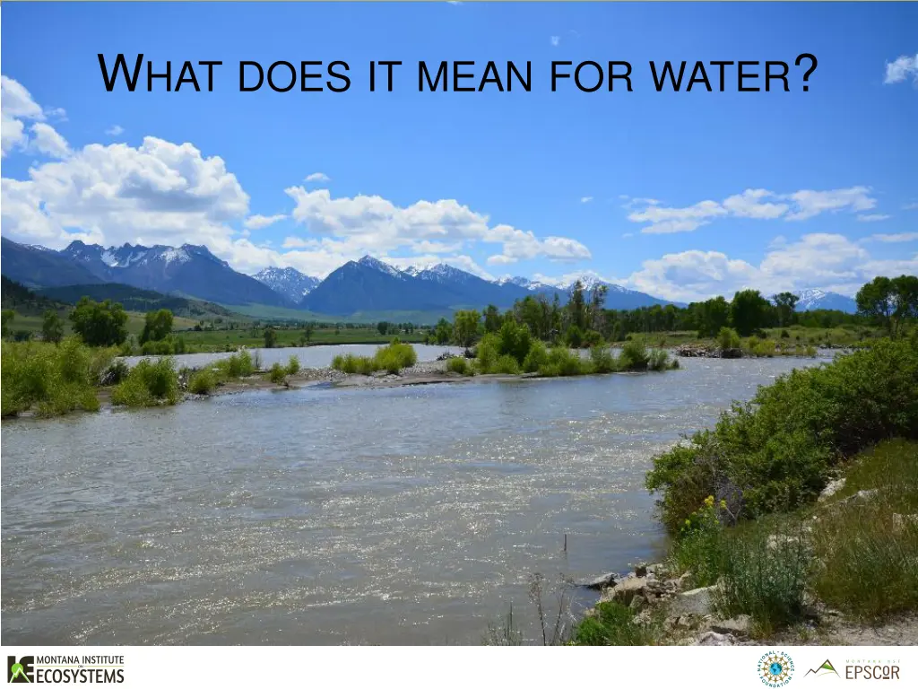 w hat does it mean for water