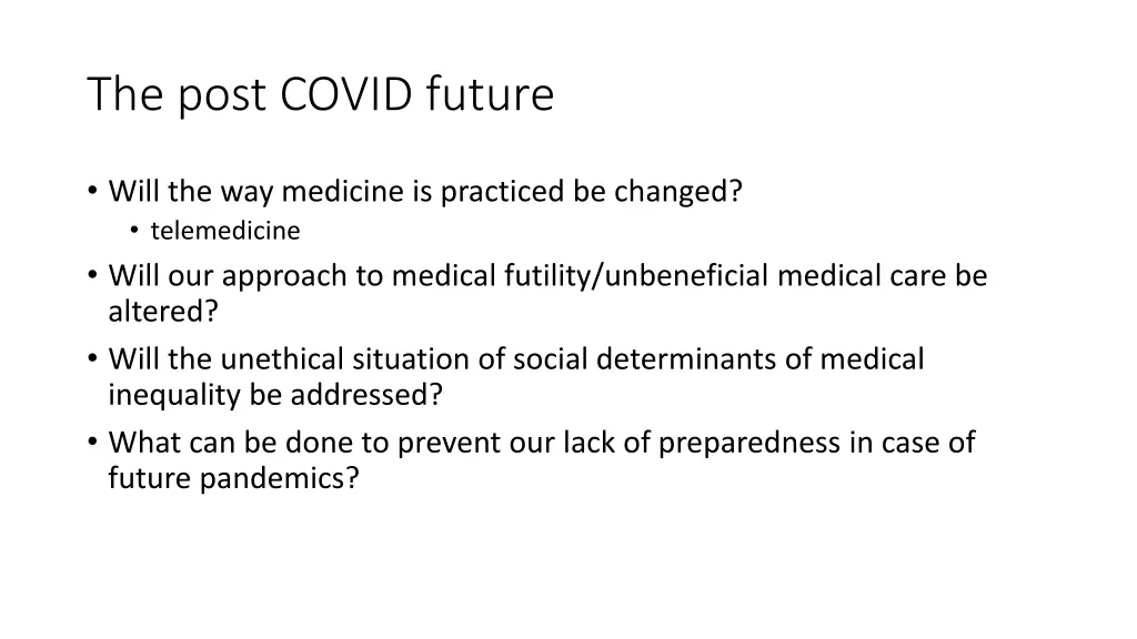 the post covid future
