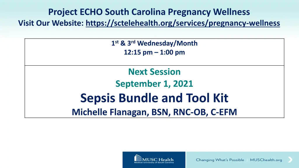 project echo south carolina pregnancy wellness