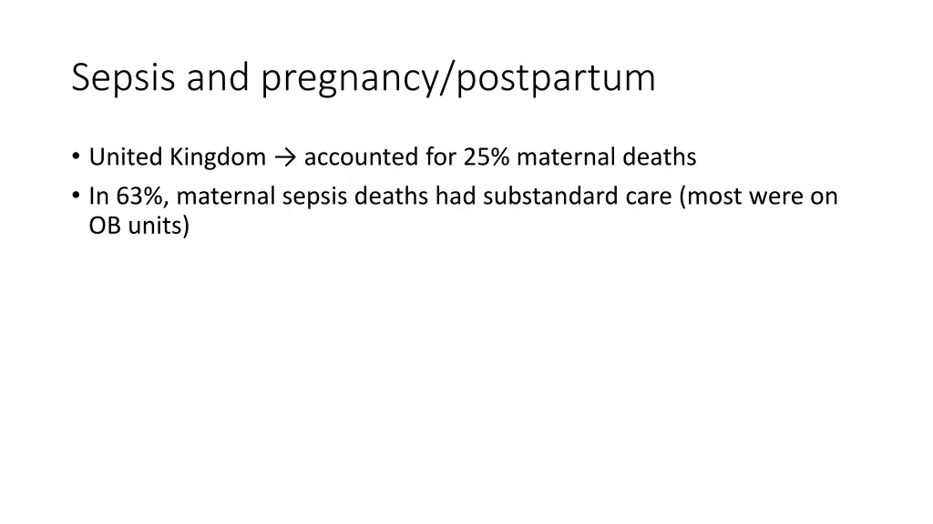 sepsis and pregnancy postpartum