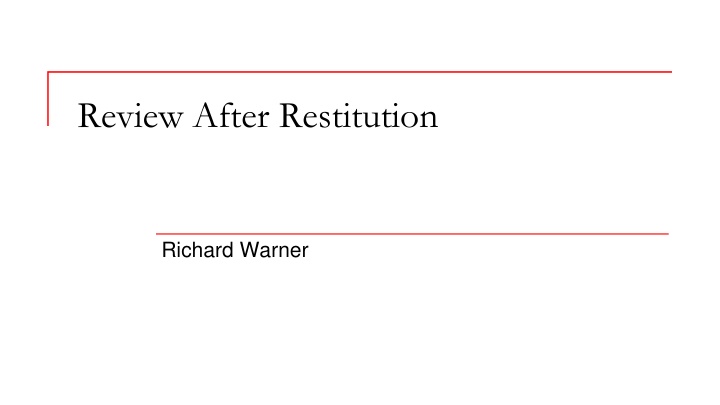 review after restitution