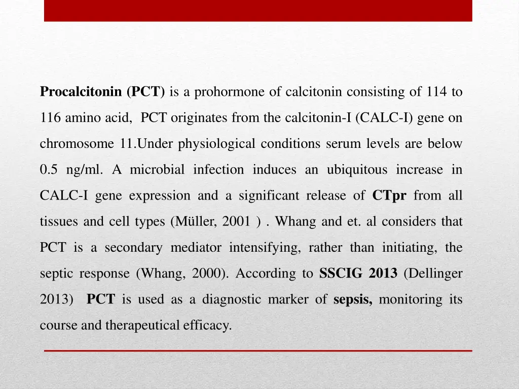 procalcitonin pct is a prohormone of calcitonin