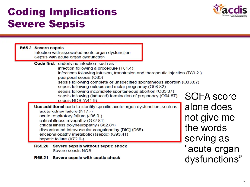 coding implications severe sepsis