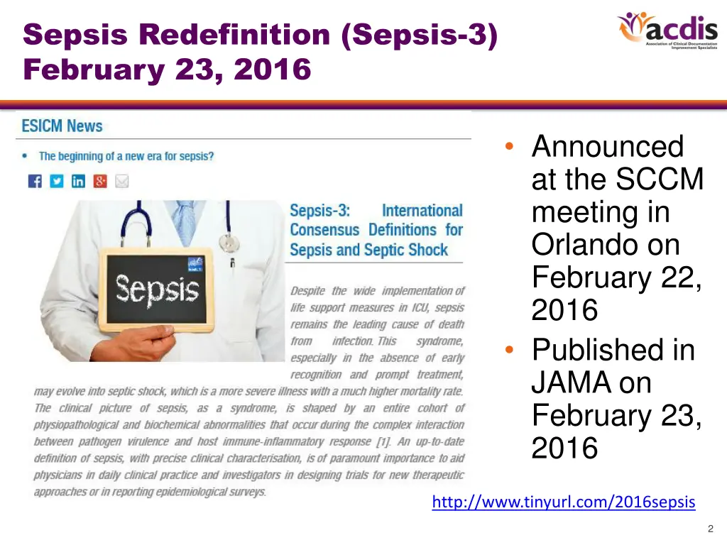 sepsis redefinition sepsis 3 february 23 2016