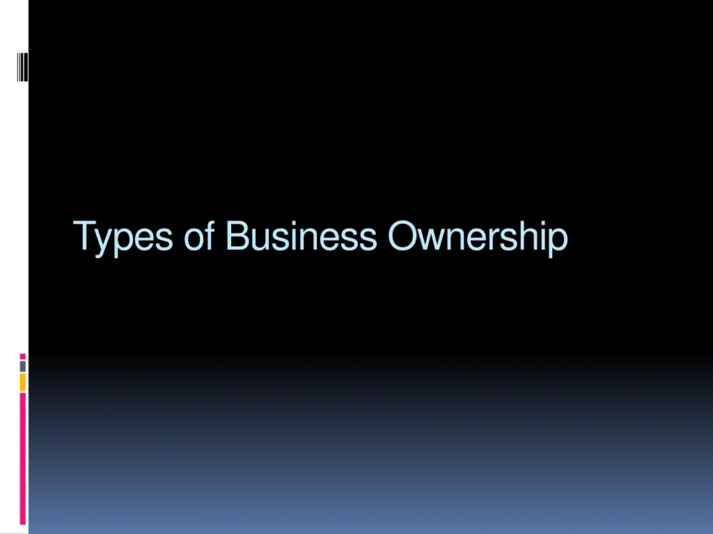 types of business ownership