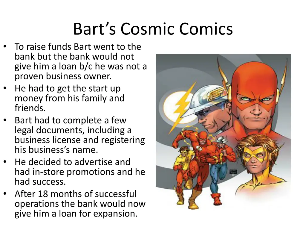 bart s cosmic comics to raise funds bart went