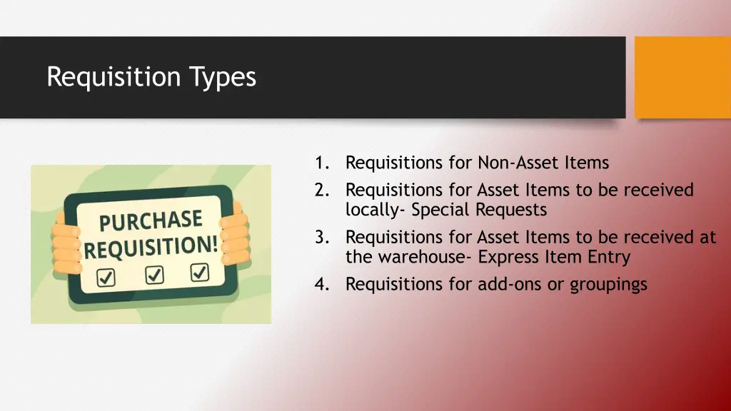 requisition types