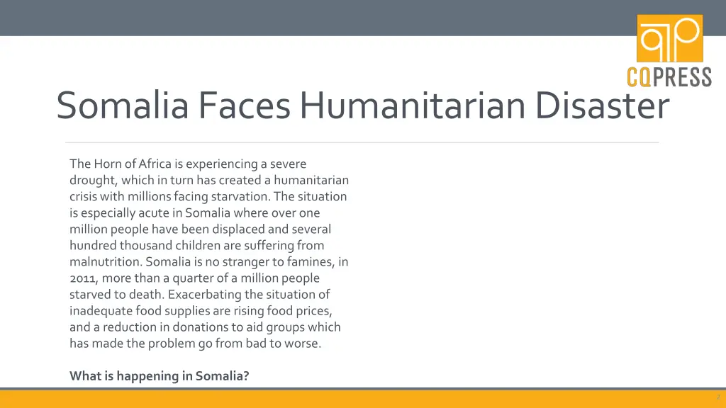 somalia faces humanitarian disaster