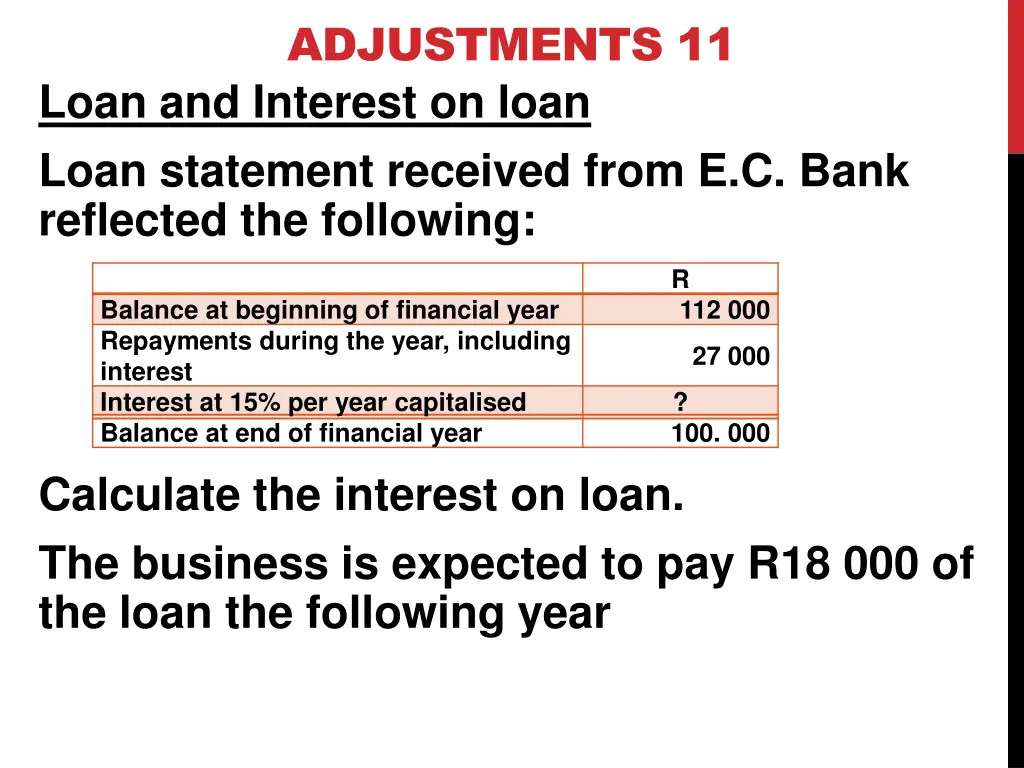adjustments 11