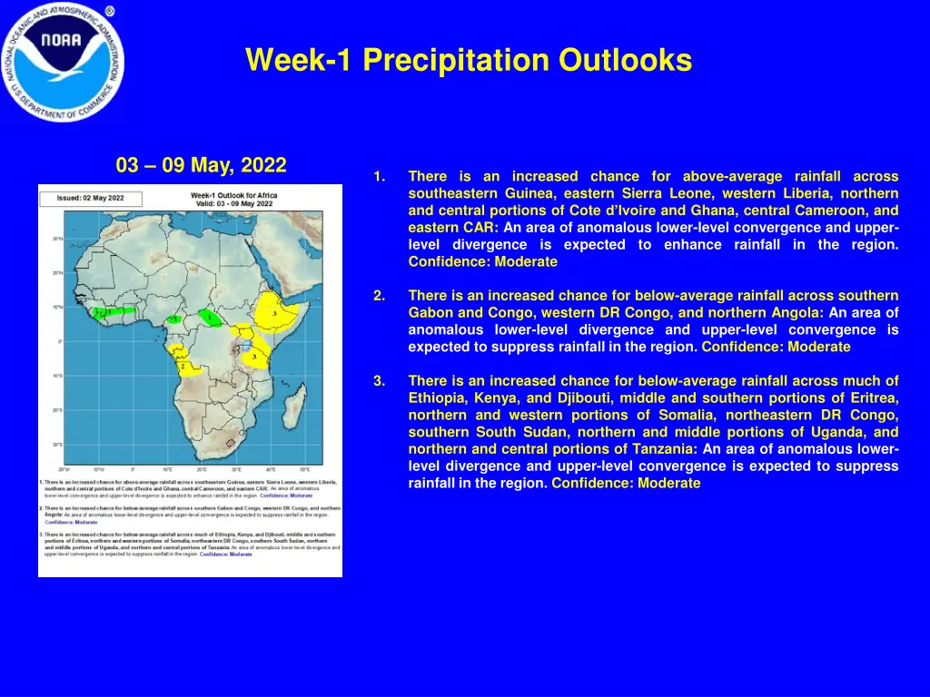 week 1 precipitation outlooks