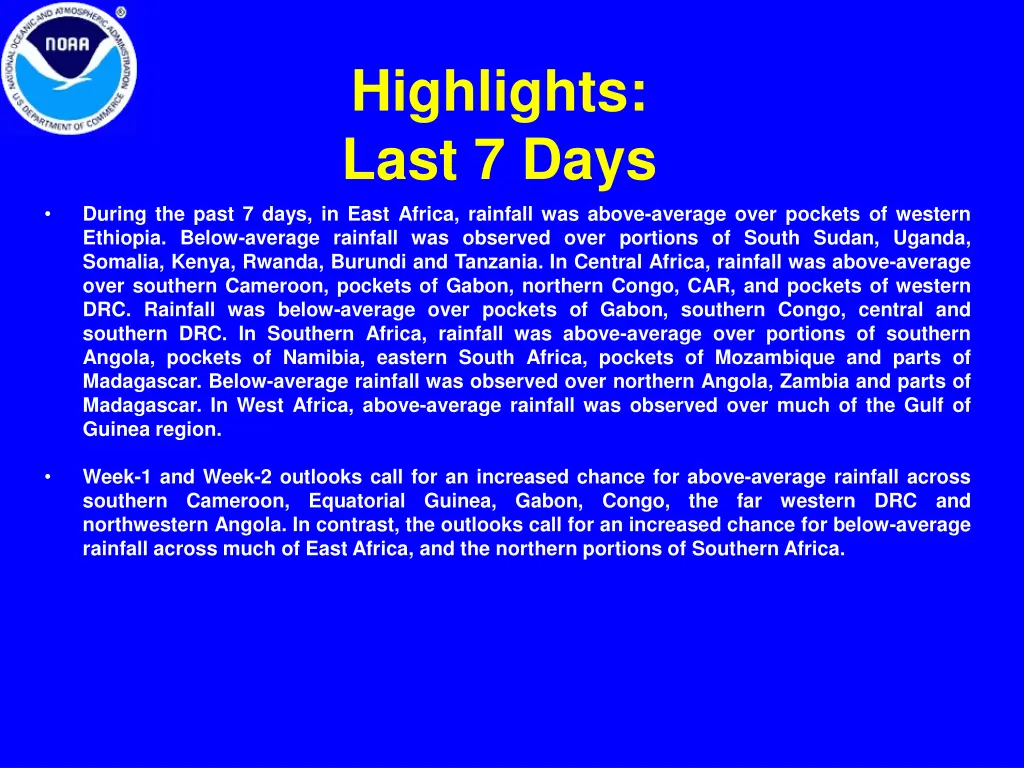 highlights last 7 days