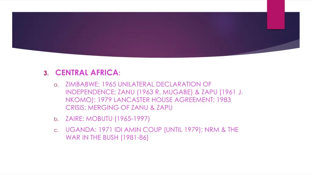 3 central africa zimbabwe 1965 unilateral