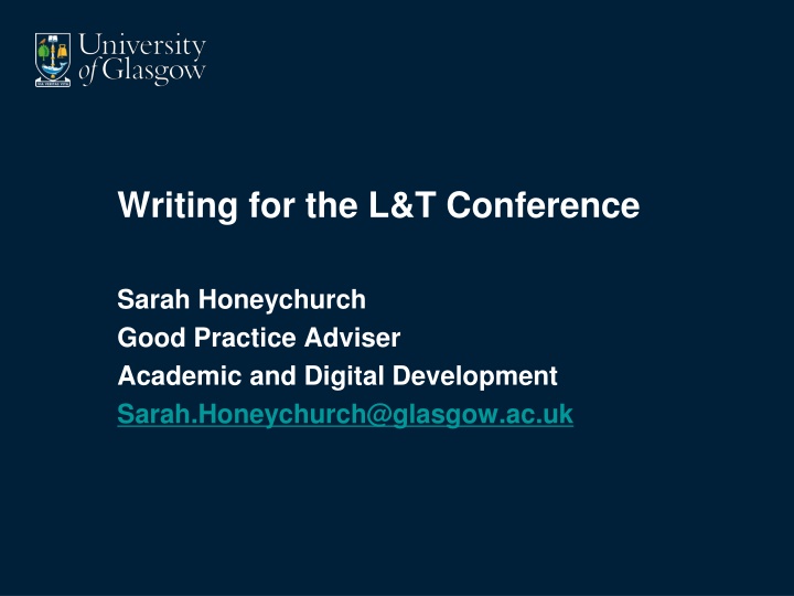 writing for the l t conference