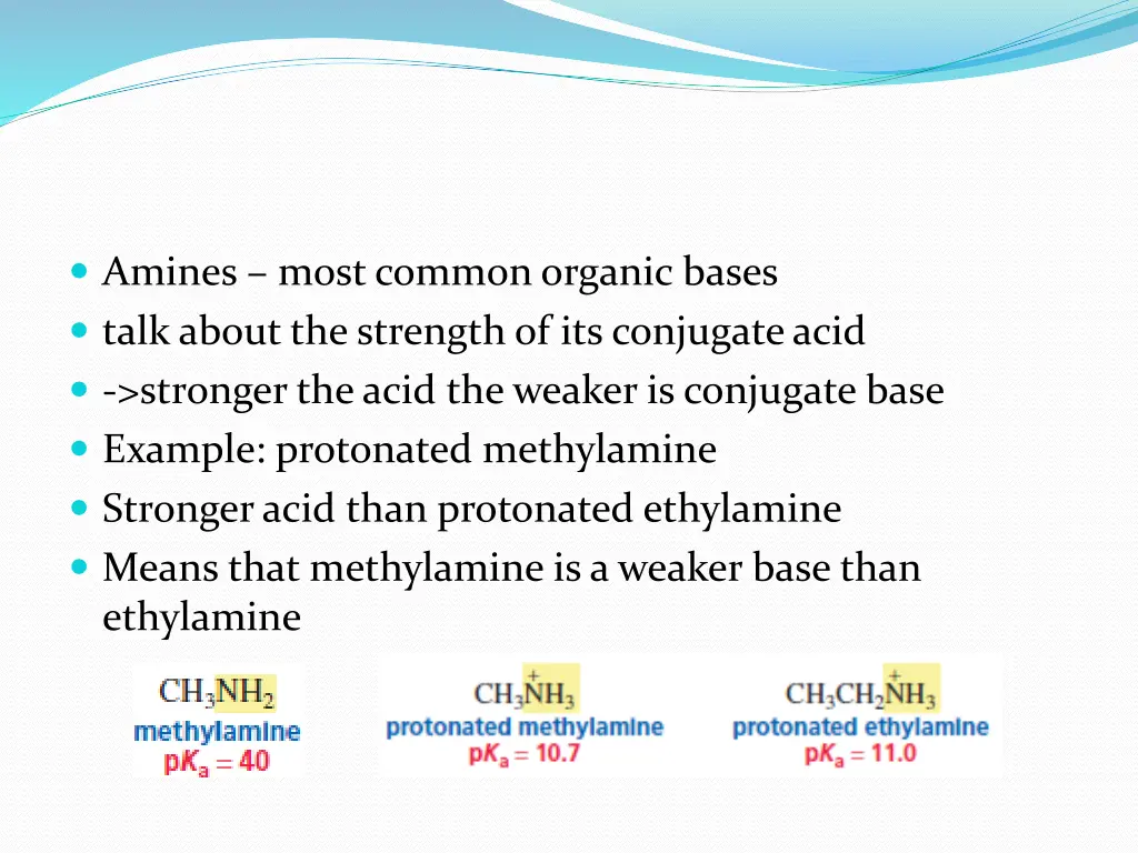 amines most common organic bases talk about