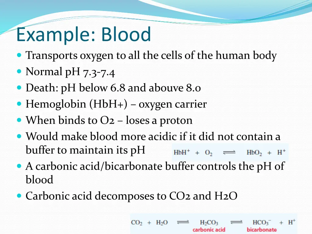 example blood transports oxygen to all the cells