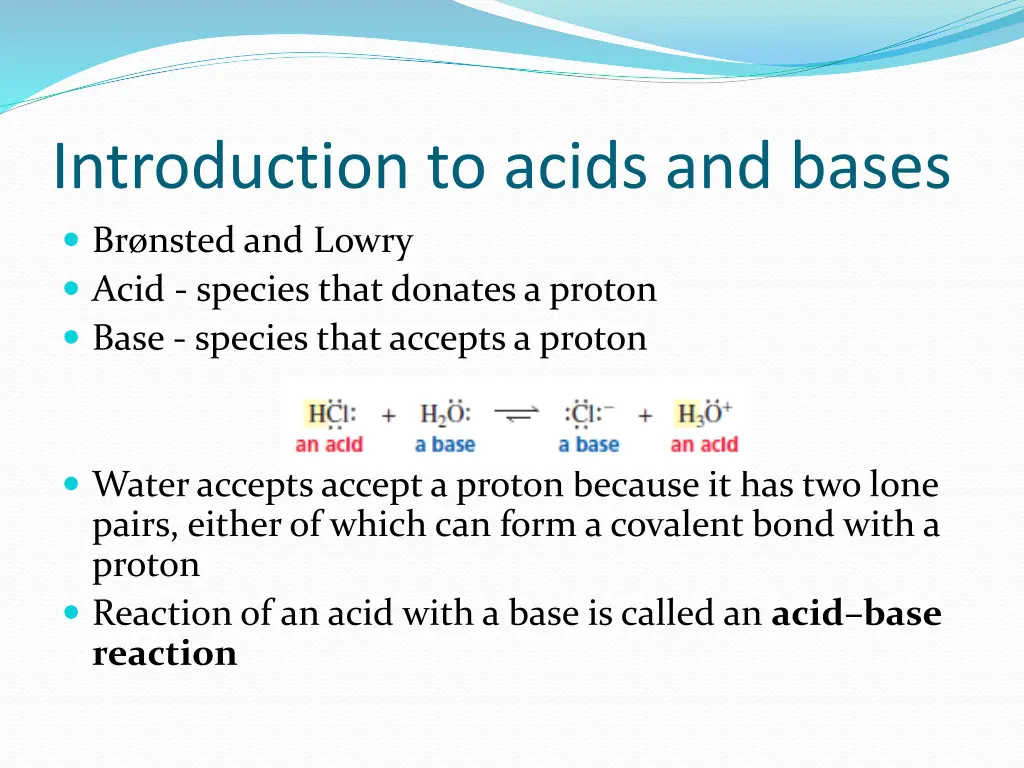 introduction to acids and bases br nsted