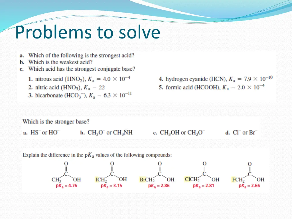 problems to solve 1