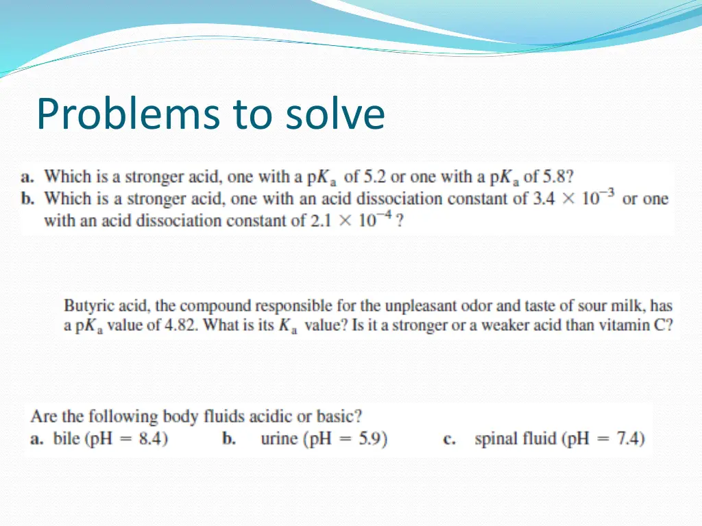 problems to solve