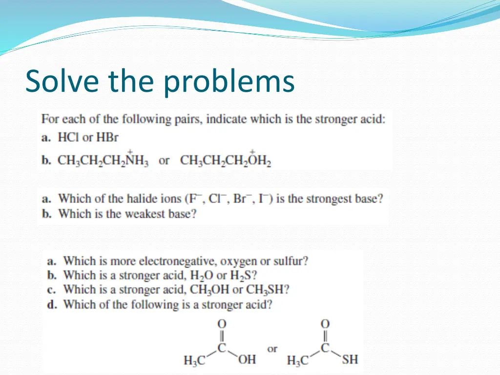 solve the problems 1