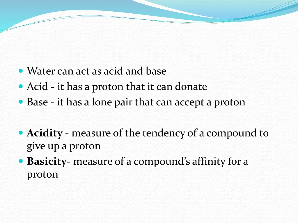 water can act as acid and base acid