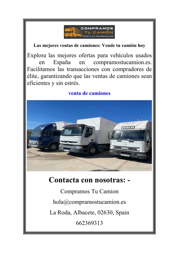las mejores ventas de camiones vende tu cami n hoy