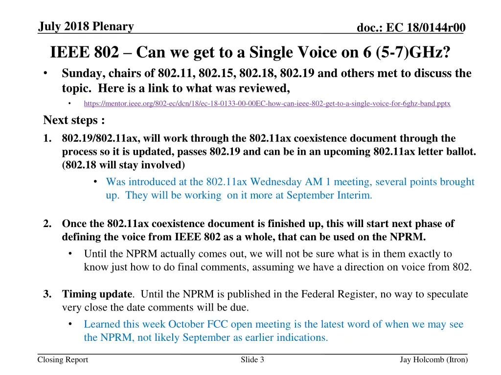 july 2018 plenary 2