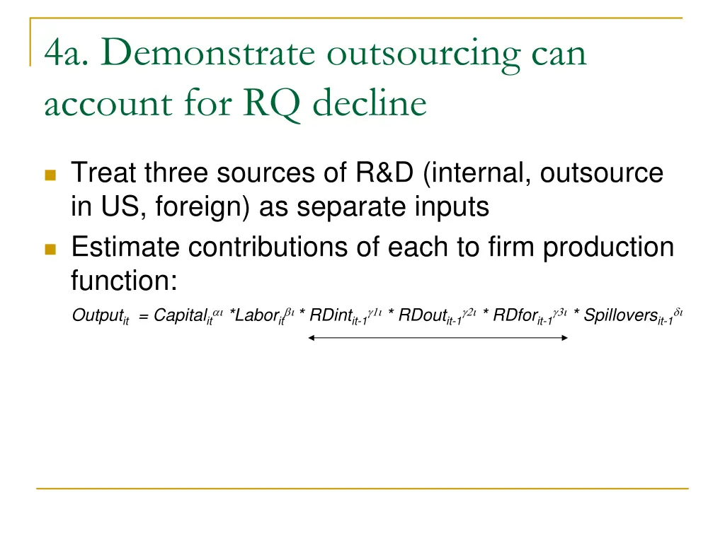 4a demonstrate outsourcing can account