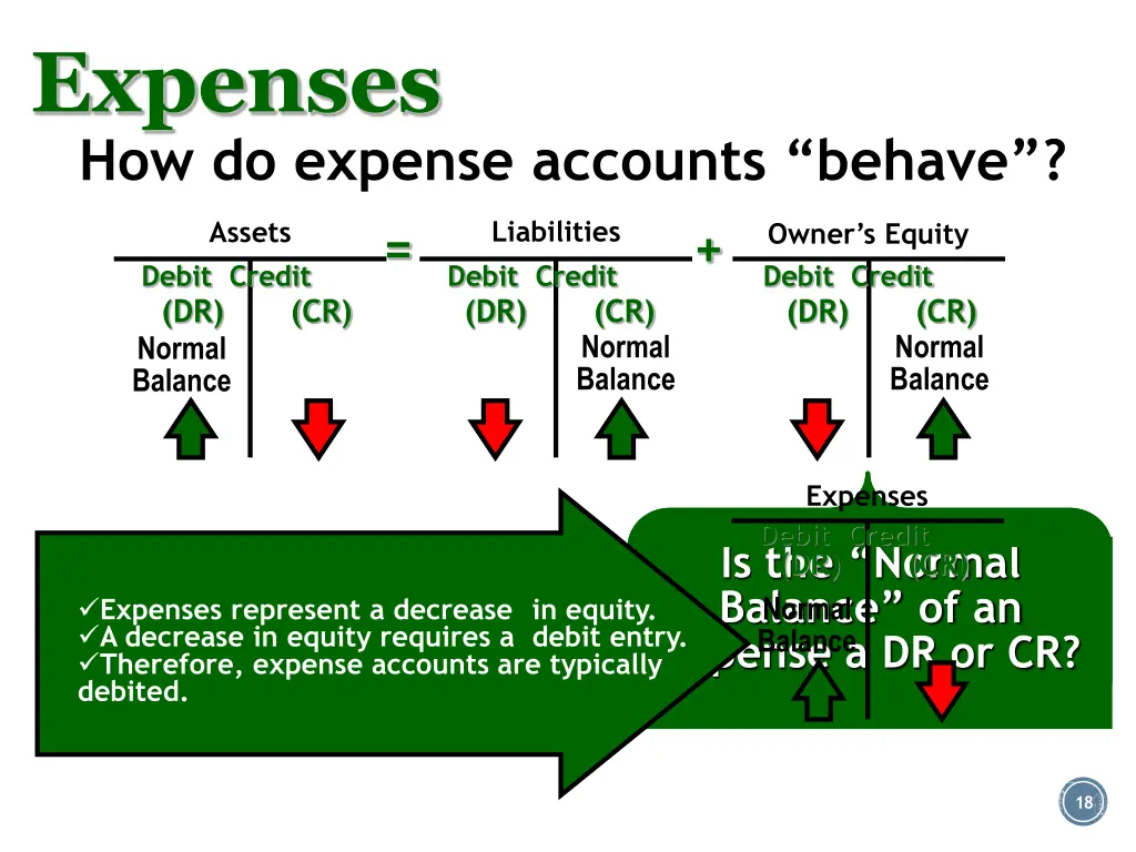 expenses how do expense accounts behave