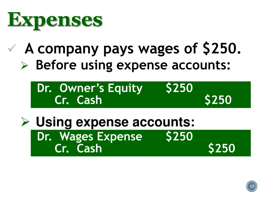 expenses