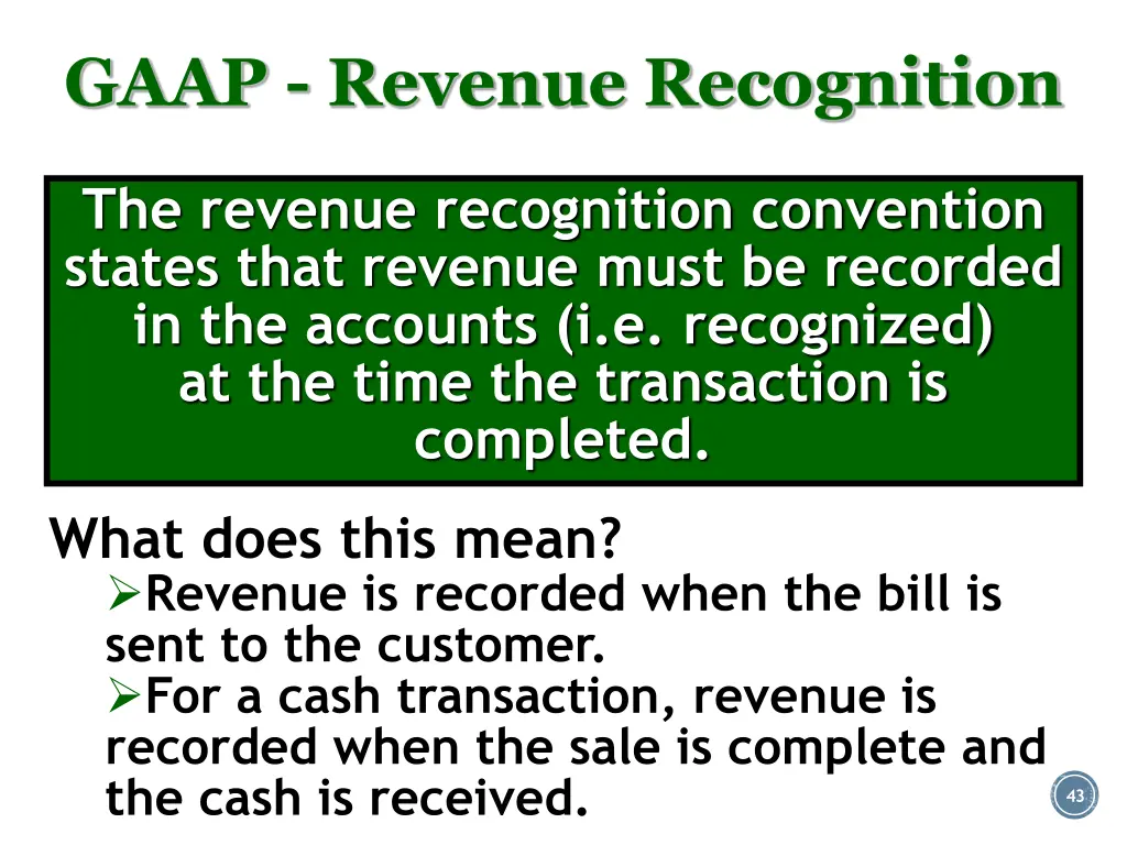 gaap revenue recognition