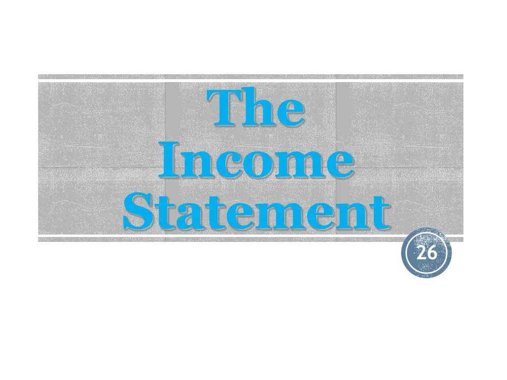 the income statement