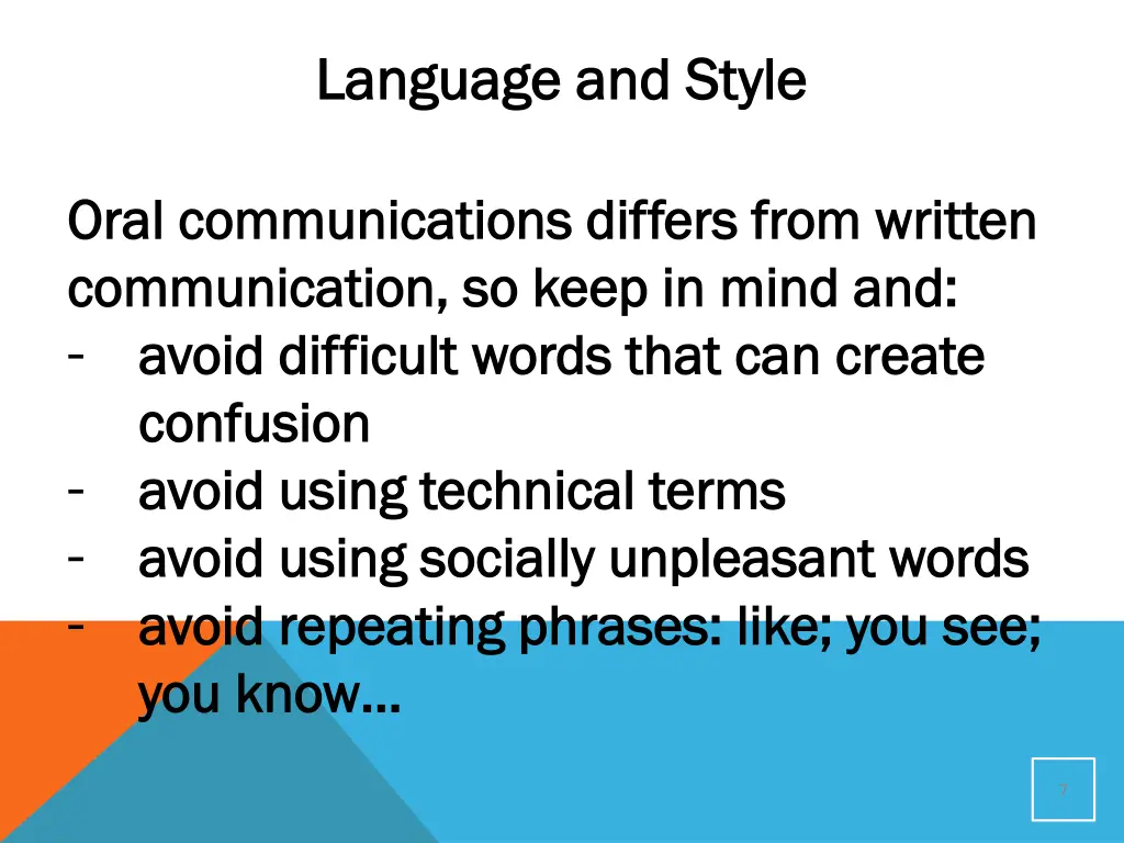 language and style language and style