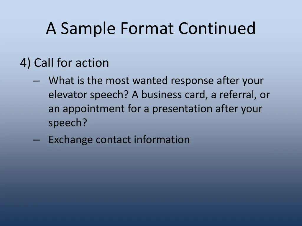 a sample format continued 1