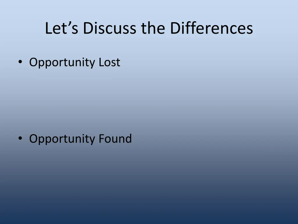 let s discuss the differences