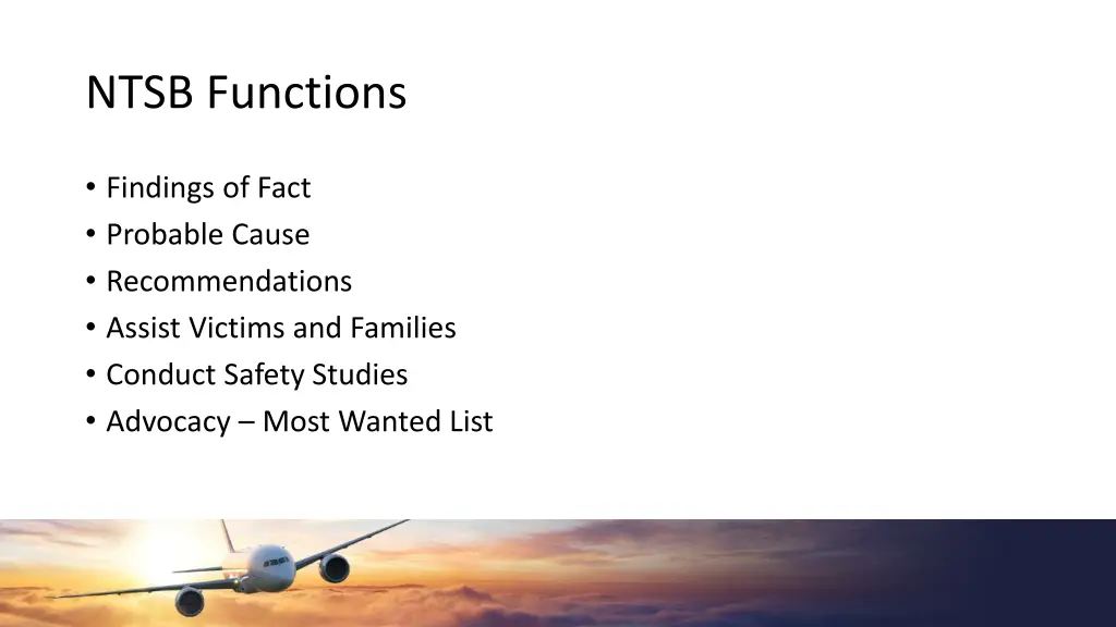 ntsb functions