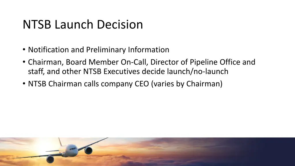 ntsb launch decision