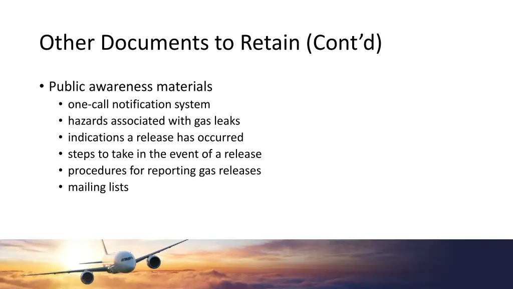 other documents to retain cont d