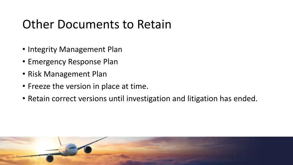 other documents to retain