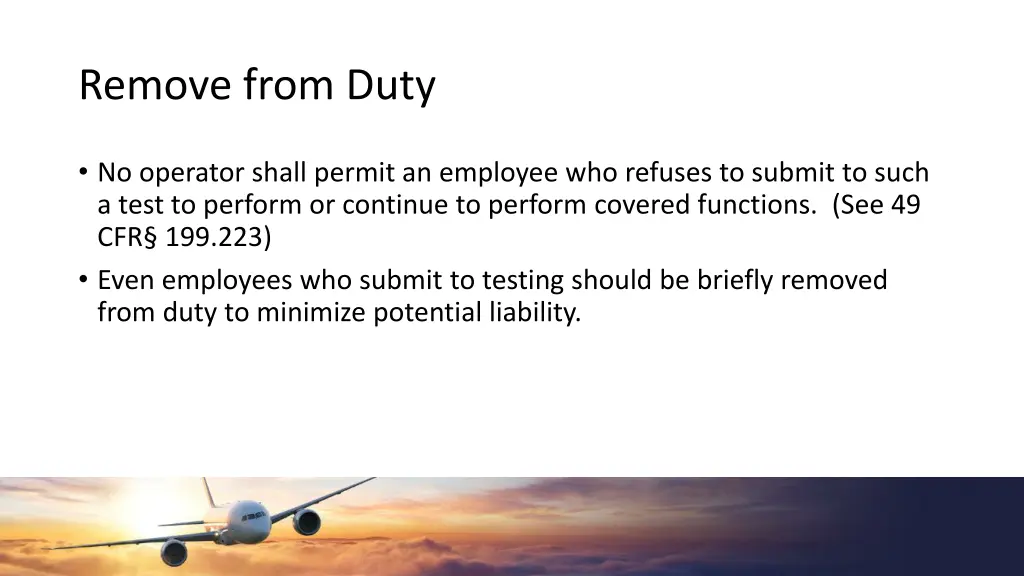 remove from duty