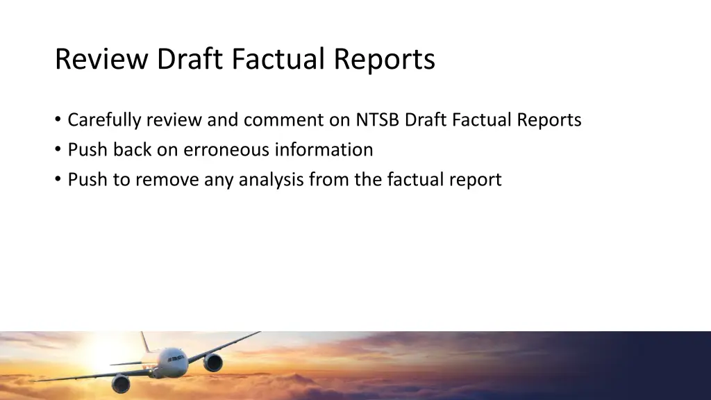 review draft factual reports