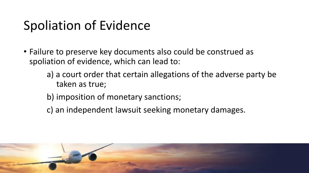spoliation of evidence