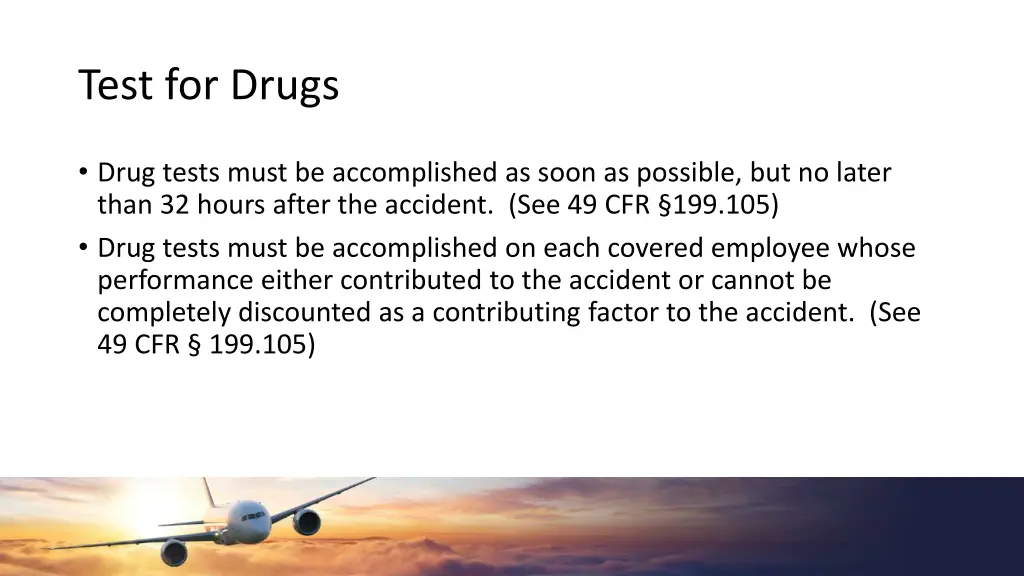 test for drugs