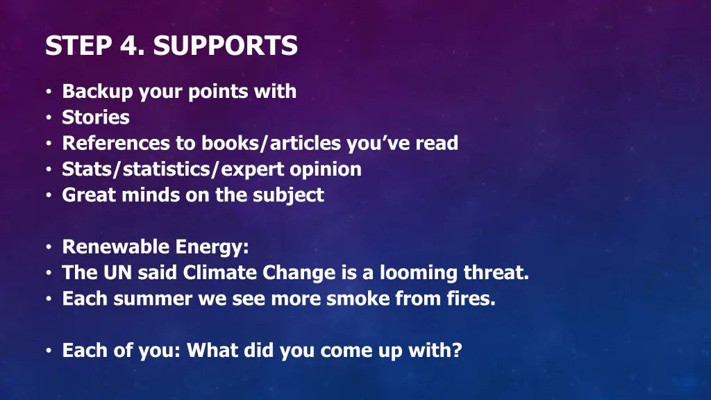 step 4 supports