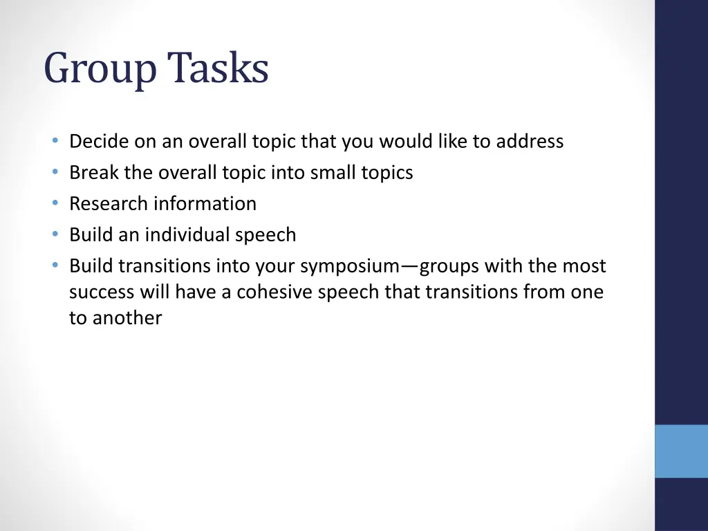 group tasks
