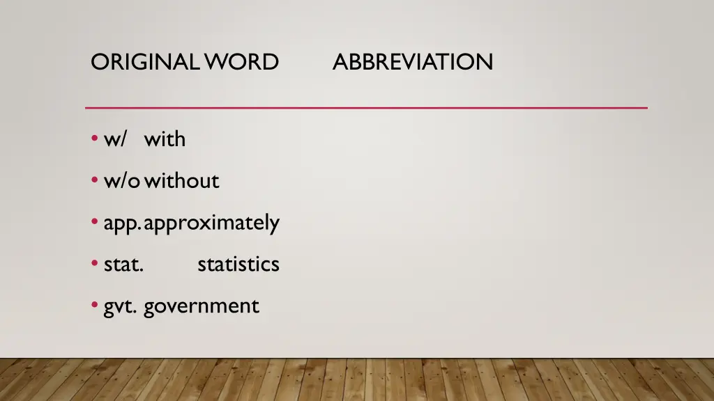 original word