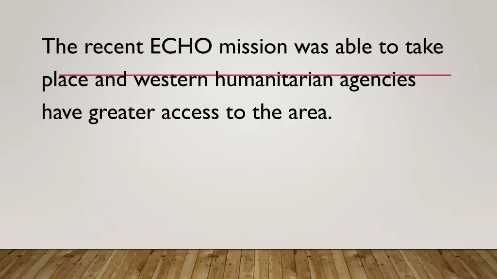 the recent echo mission was able to take place