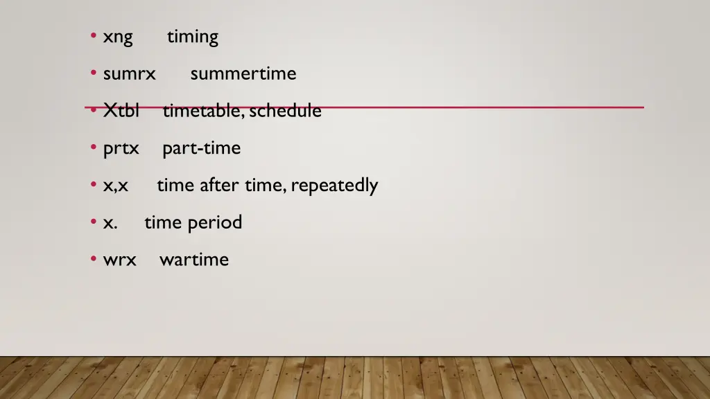 xng timing