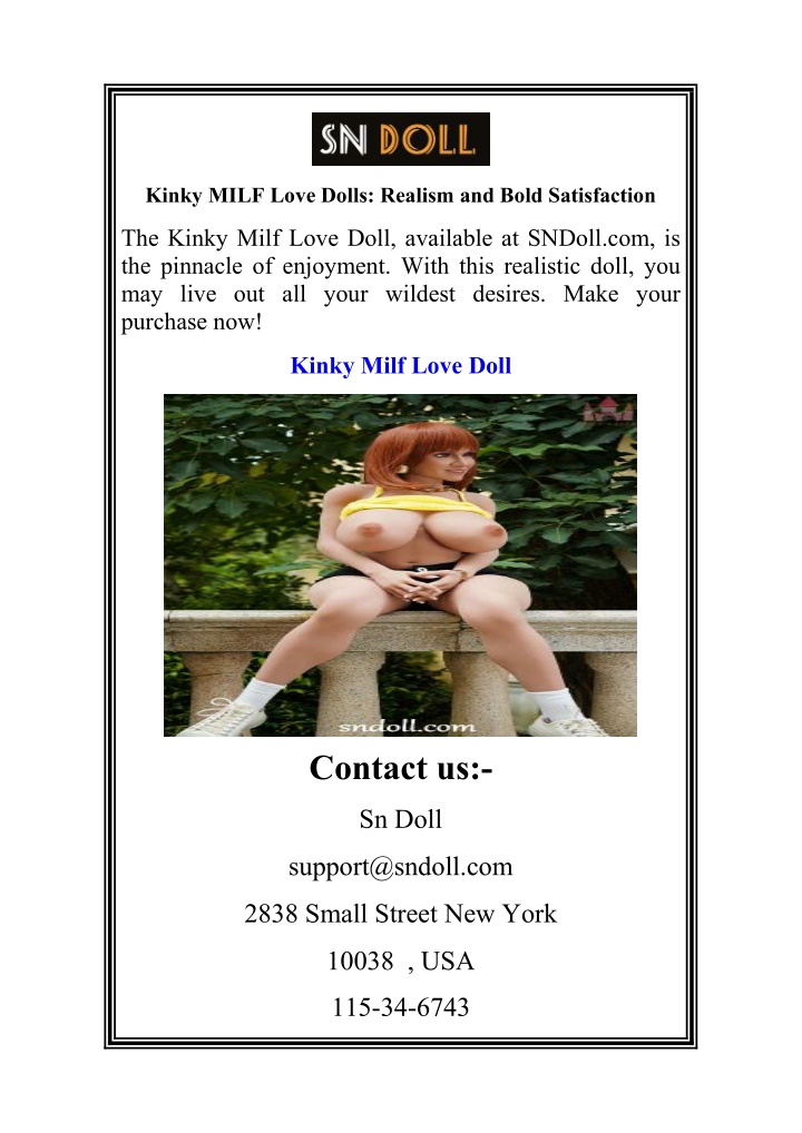 kinky milf love dolls realism and bold