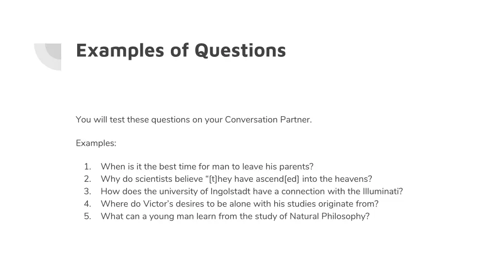 examples of questions 1